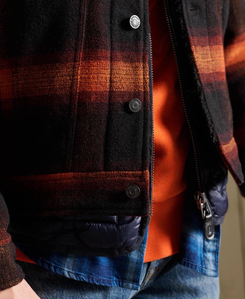 Superdry Heren Wollen Highwayman Trucker jas - 3XL - met sherpa