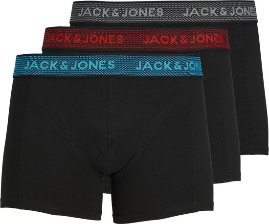 JACK&JONES Maat L ADDITIONALS JACWAISTBAND TRUNKS 3 PACK NOOS Heren Onderbroek 