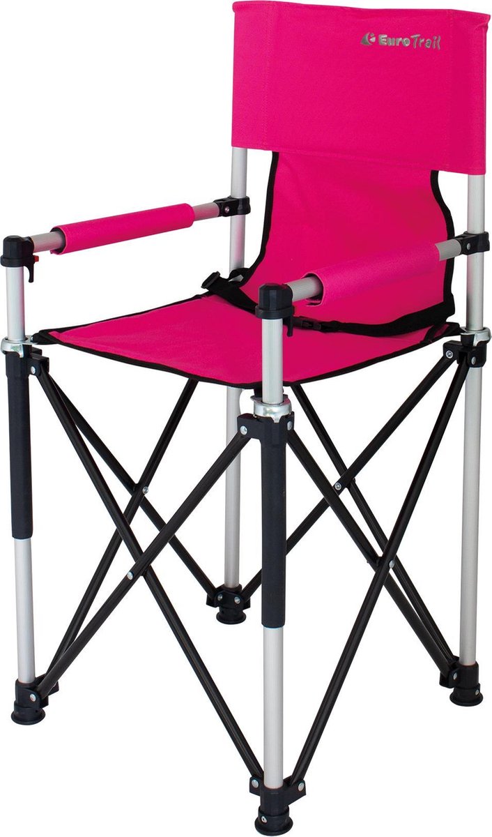 stoel, campingstoel, opvouwbaar, roze, aluminium frame