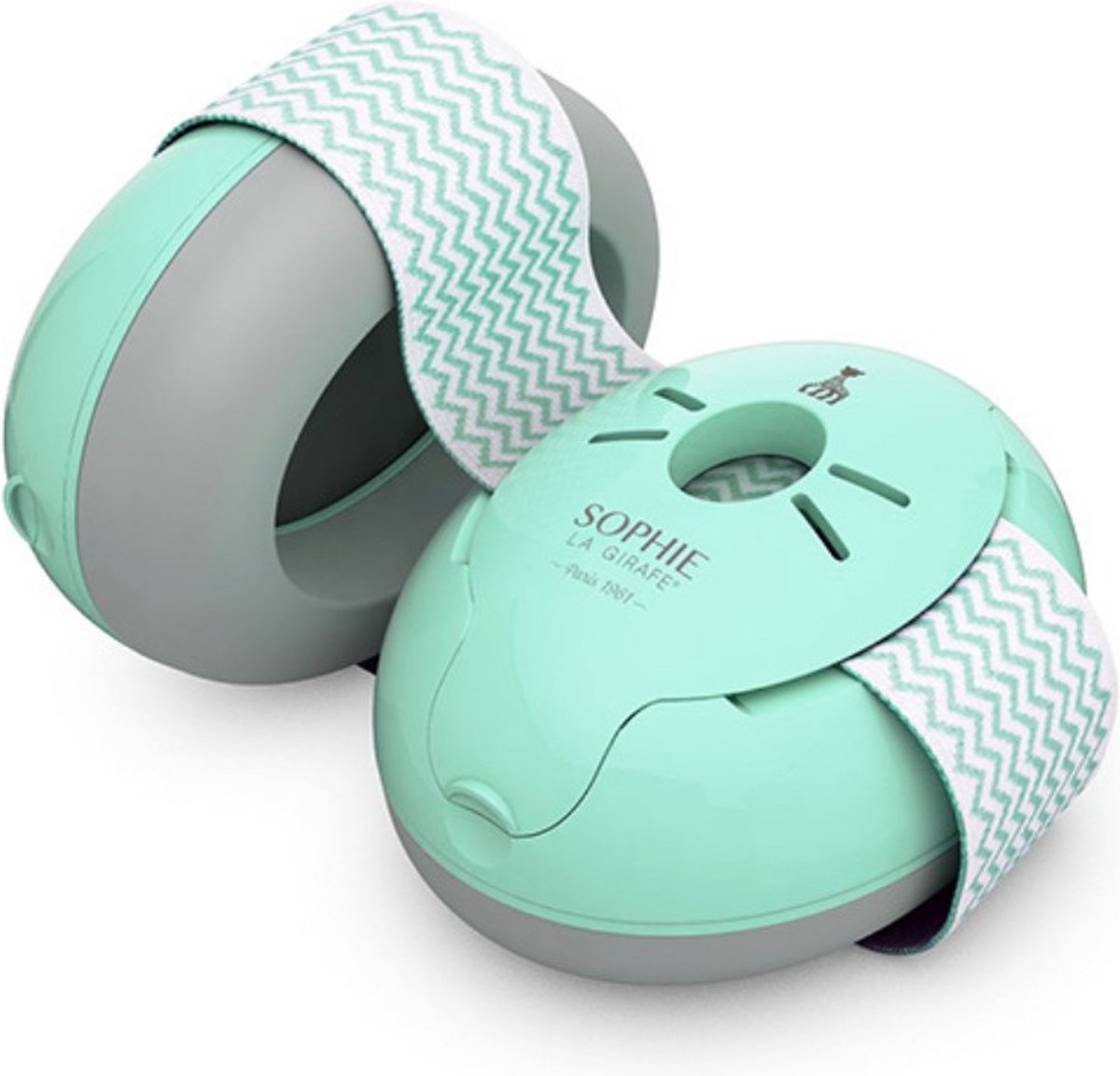 Alpine x Sophie La Girafe Muffy Baby Gehoorbescherming - Verstelbaar - SNR 23 dB - Turquoise