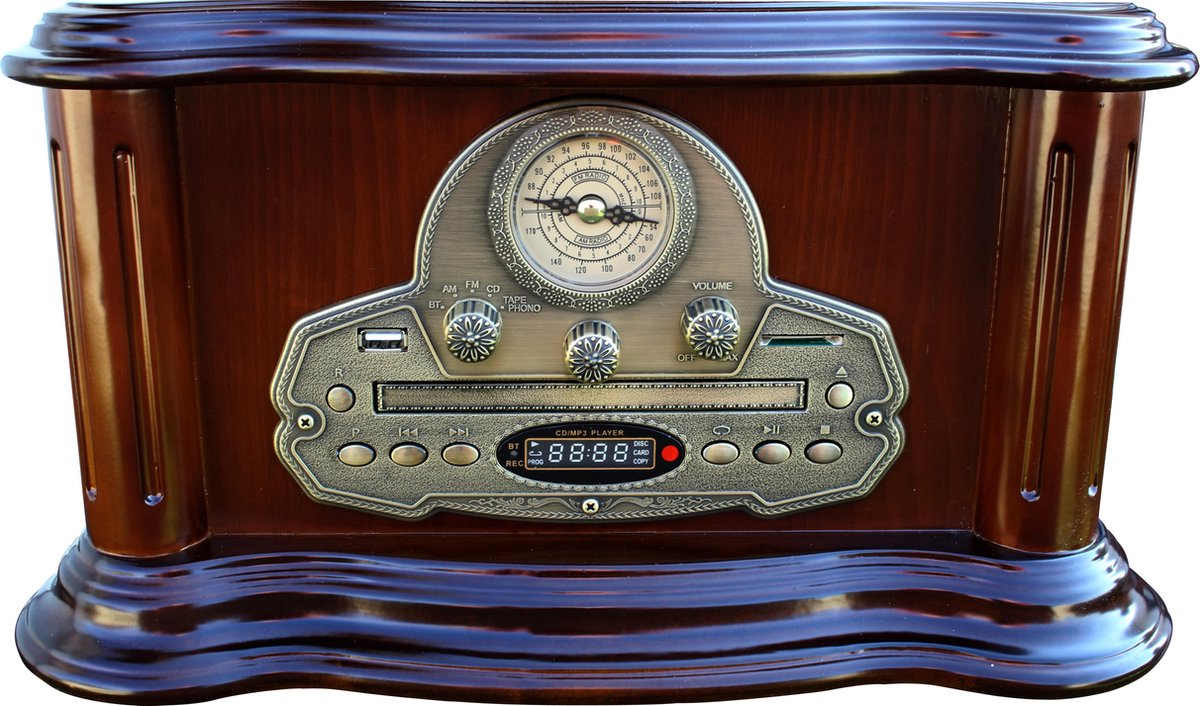 Soundmaster NR917 - Nostalgisch muziekcenter met grammofoon