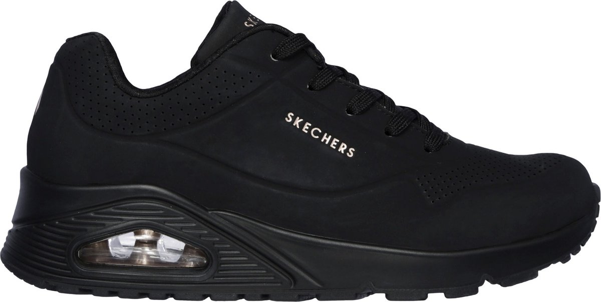 Skechers - Maat 36 - Uno Dames Sneakers - Zwart