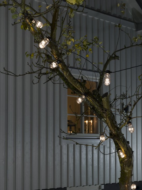 Konstsmide 2386 - Snoerverlichting - 20 lamps transp 40 LED zeer energiezuinig - 475 cm - 24V - voor