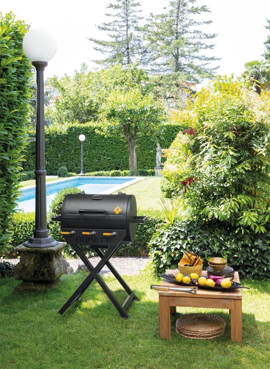 Boretti Addizio Gasbarbecue - 3 Branders - Grilloppervlak 41 x 59 cm - Antraciet
