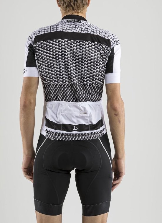 Craft Route Jersey M Fietsshirt Mannen - Wit/Zwart - Maat S