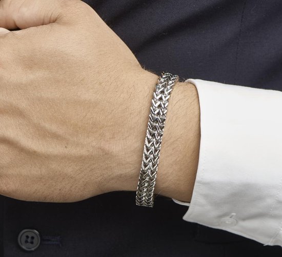 The Jewelry Collection - Armband 10 mm 20,5 cm - Staal