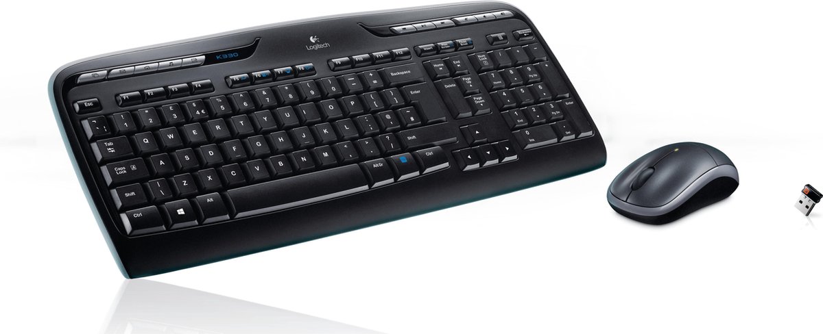 Logitech MK330 - Draadloos toetsenbord en Muis - Qwerty - Zwart