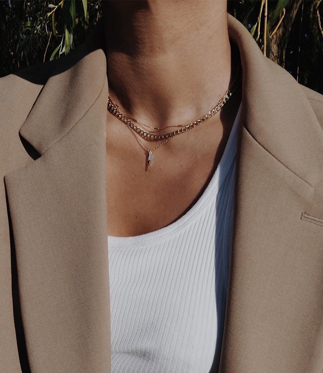 DGM-outlet-Orelia-ketting-kort-met-gourmette-schakel-smal-goudkleurig-aanbieding-prijs-sale-1 Orelia ketting kort met gourmette schakel smal goudkleurig