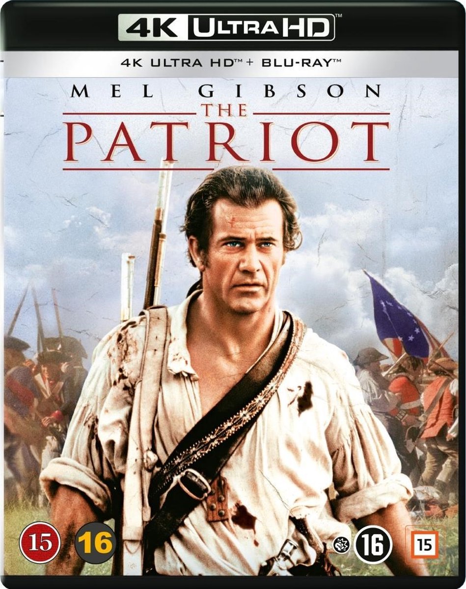 4K, UltrHD, Patriot, Mel Gibson, movie cover