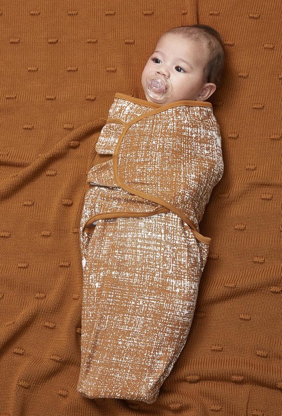 Meyco Inbakerdoek - 0-3 maanden - Fine lines camel