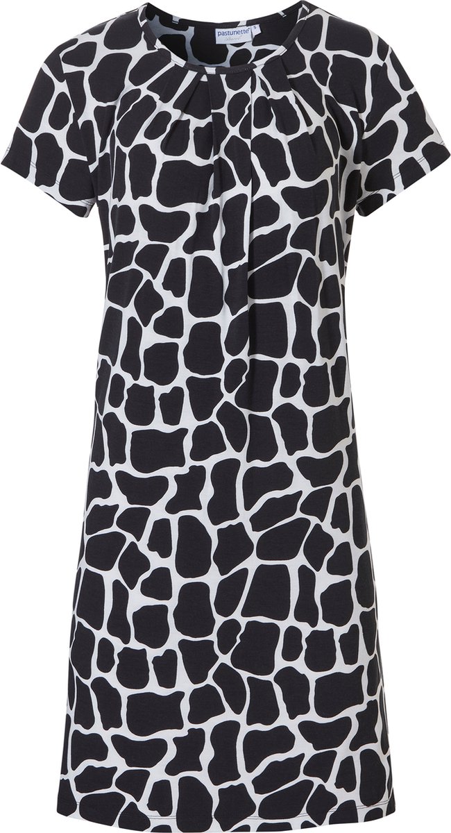 jurk, linnen, zwarte-witte print, animal print, katoen