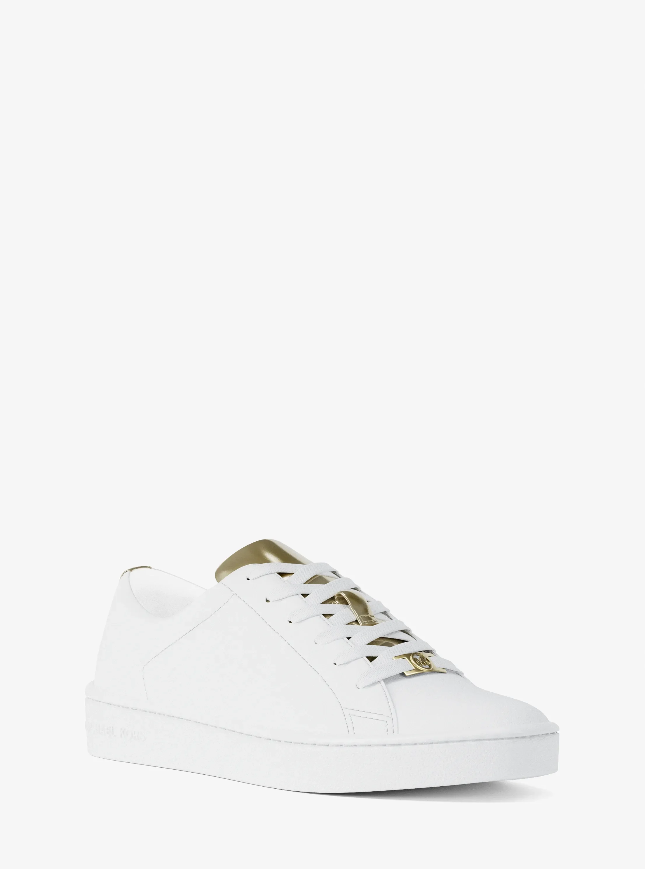 Michael Kors - maat 40 - Irving Lace Up Sneakers - Wit/Goud