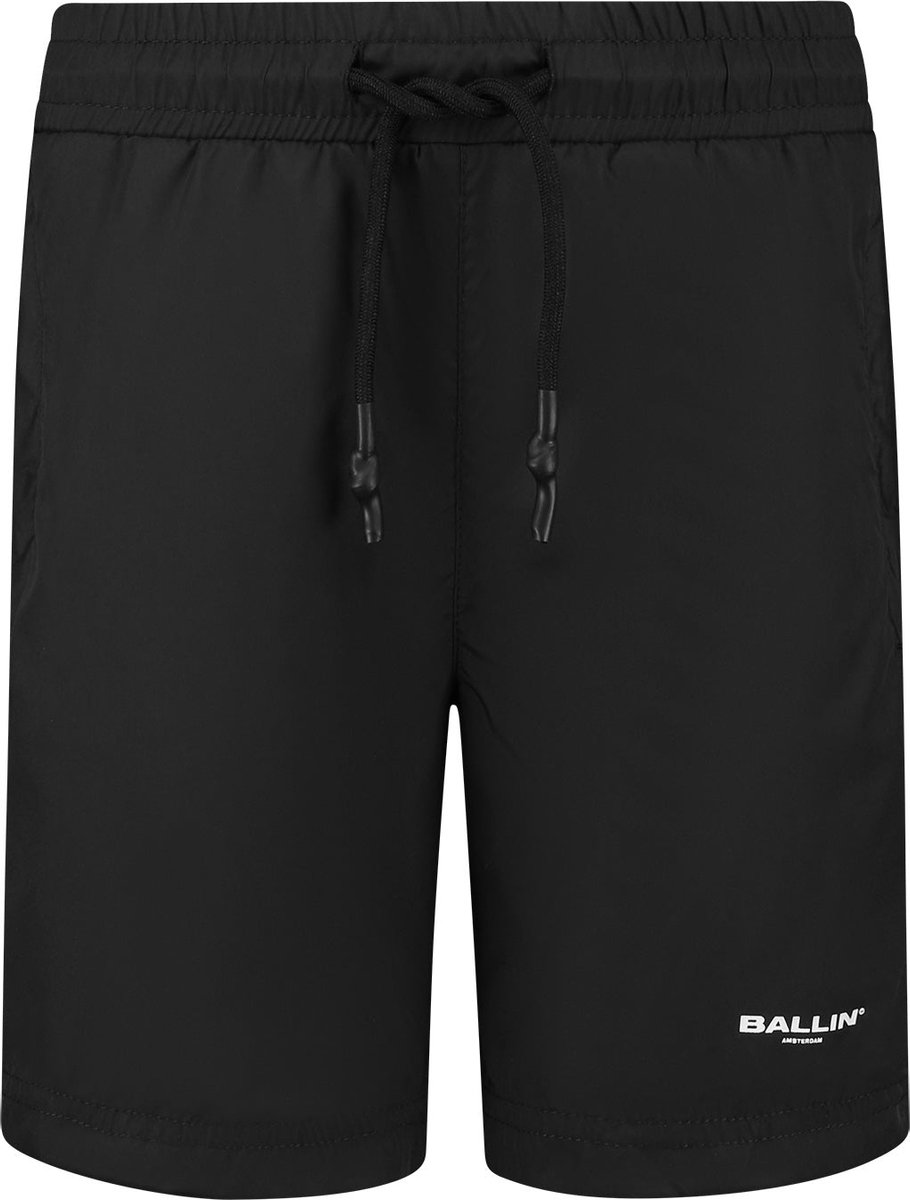 zwembroek, shorts, drawstring, black, korte