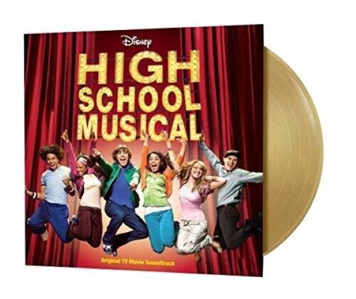 vinyl, album, soundtrack, gold, high school musical
