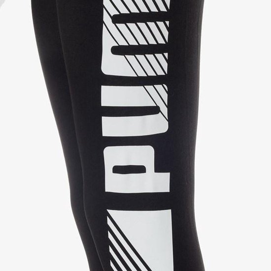 PUMA  - Maat XL - ESS+ Graphic Leggings Legging Dames - Puma Black