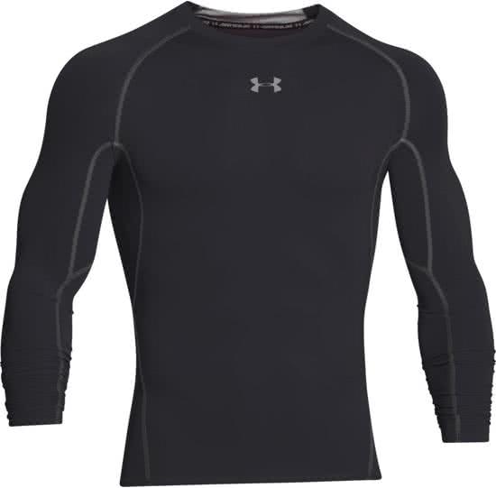 Under Armour UA HG ARMOUR LS - Sportshirt - Black - Heren - Maat S