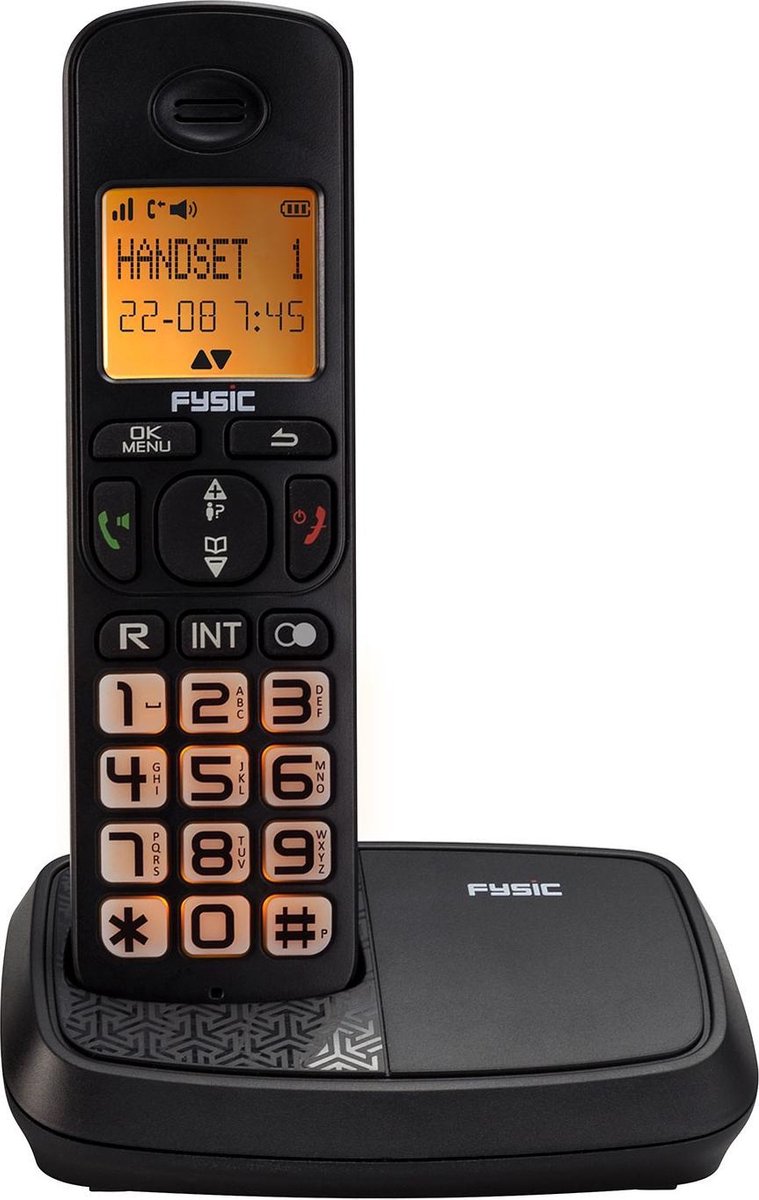 Fysic FX-5500 Big button Dect Telefoon - Knipperende display- en toetsverlichting bij inkomend gespr