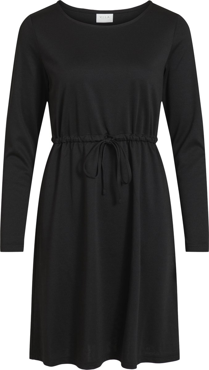 jurk, langer, doorstrik, drawstring, rimpeloze taille