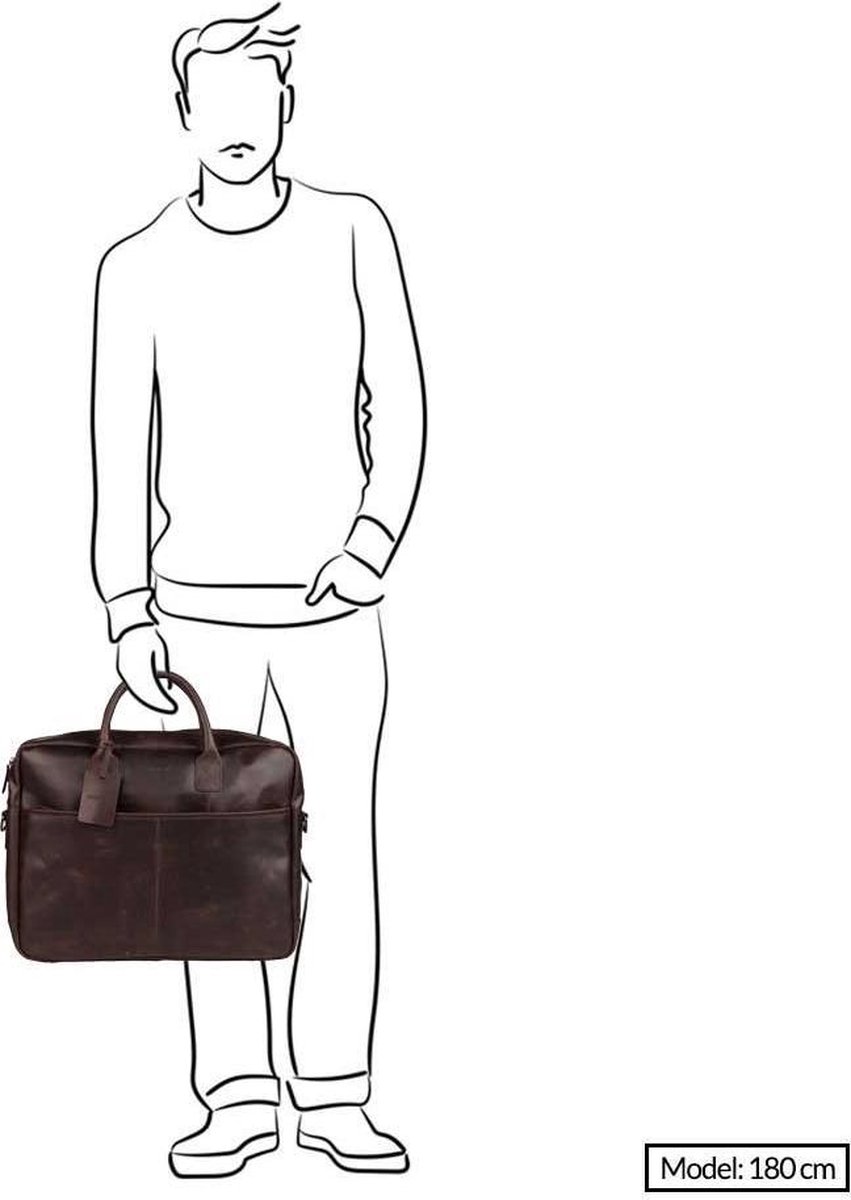 Burkely Fundamentals Vintage Max Worker 17" - Laptoptas - Volwassenen - Bruin