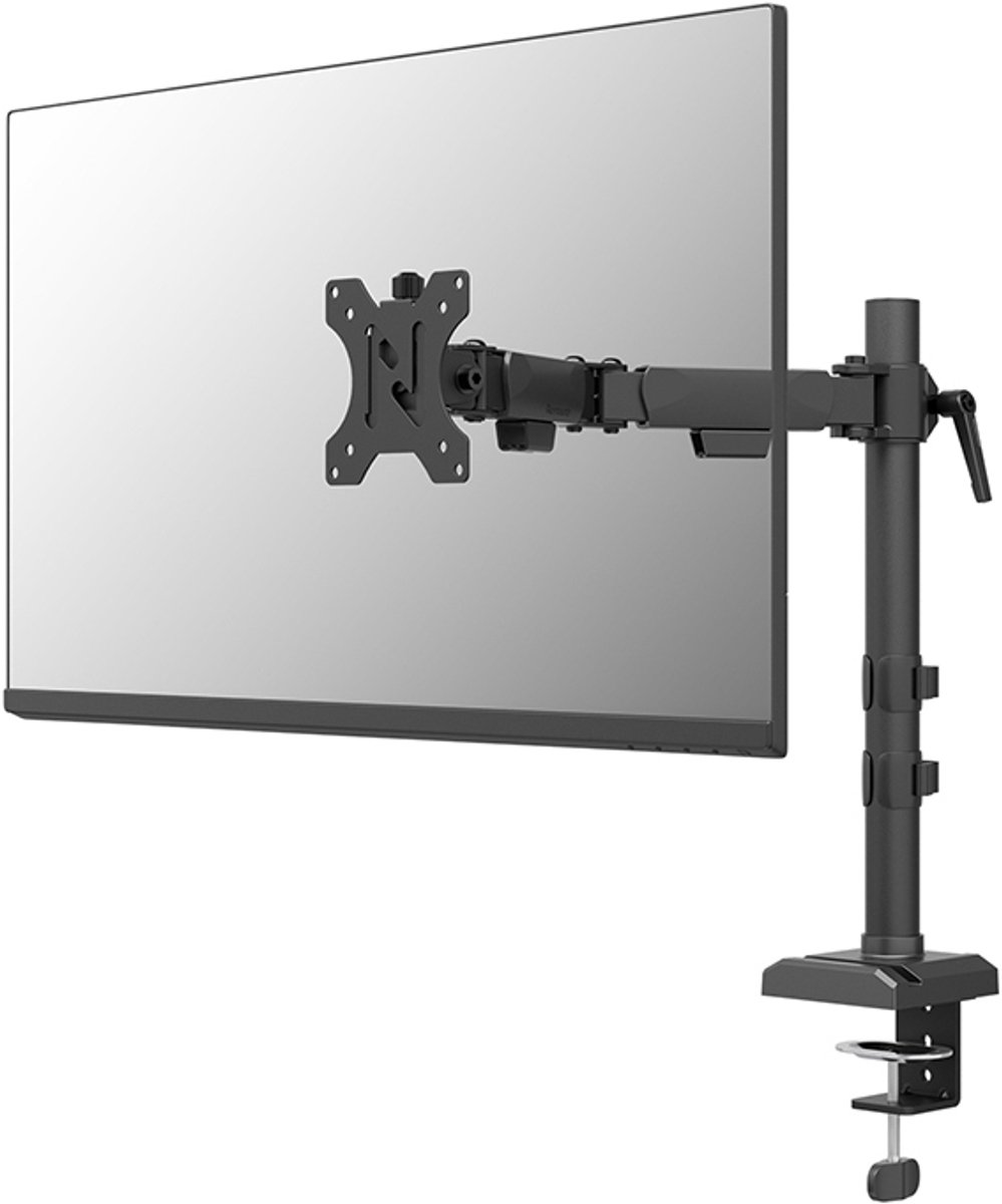 Neomounts NERO DS60-600BL1 Monitorarm 1 scherm - 10-32" - 0-8 kg - Quick-fix - 180°-stop - 100% plasticvrije verpakking - zwart