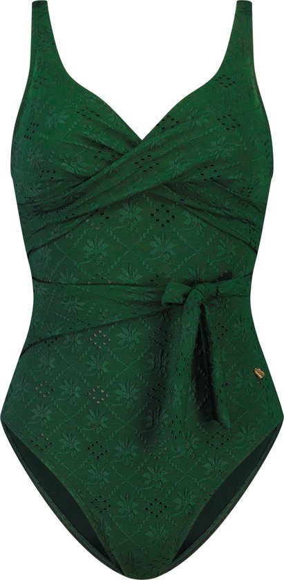 Beachlife  - Maat 42 (Cupmaat B) - Green Embroidery Dames Badpak