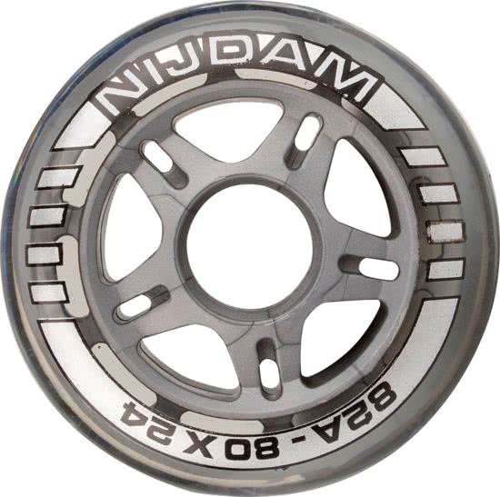Nijdam Spaakwielen voor Inlineskates - Transparant - 64