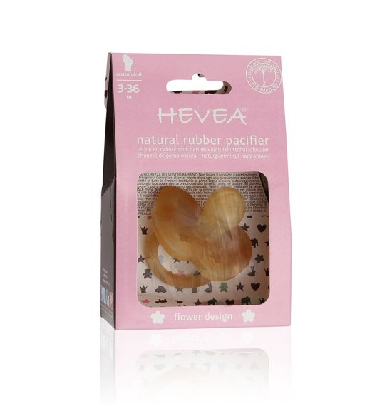 Hevea speen orthodontisch "Flower" 3-36 mnd100% natuurlijk rubber