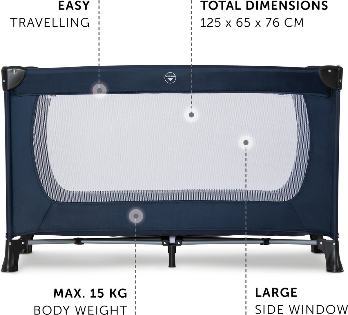 Hauck Dream N Play Plus Campingbedje - Navy