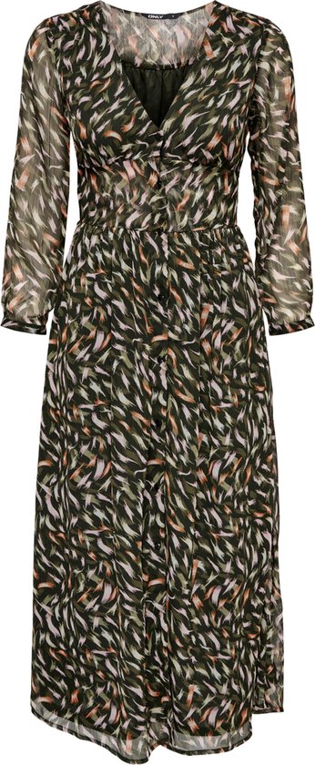 ONLY  - Maat M - ONLSLOANE 7/8 MIDI DRESS PTM Dames Jurk
