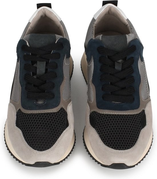 PS Poelman  - Maat 44 - NASH Heren Sneakers - Donker Grijs Multi