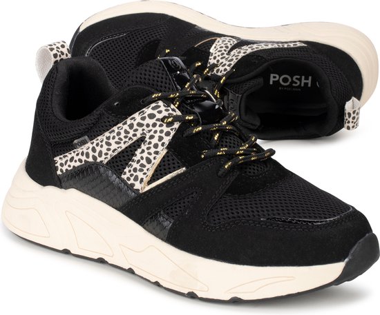 POSH by Poelman CAROCEL - maat 40 - Dames Sneakers - Zwart