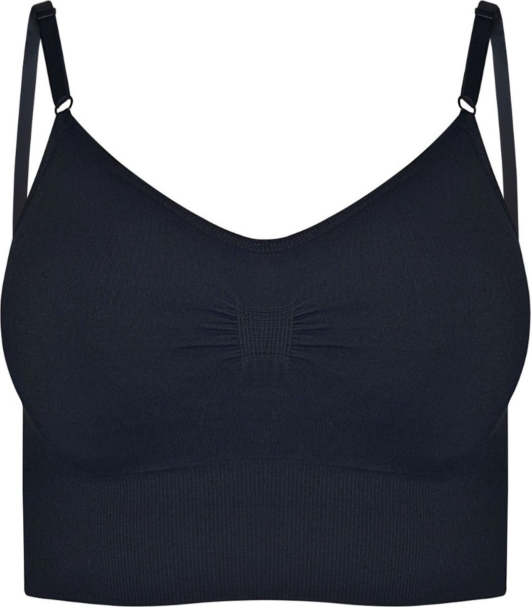 bh, top, sport-bh, navy, ribbed