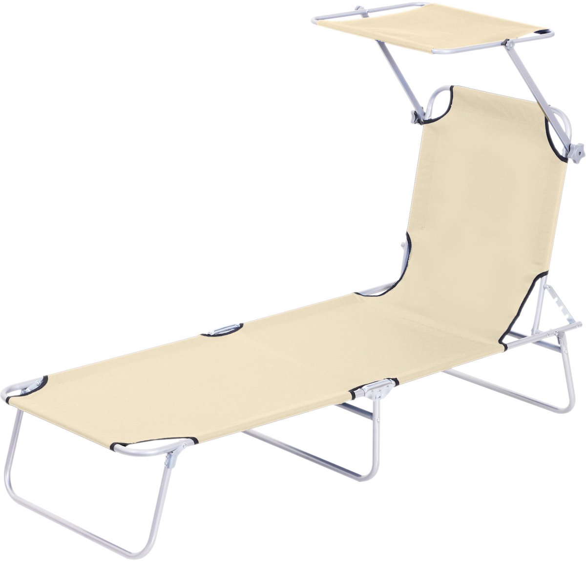 ligbed, zonbed, ligstoel, touwloze lig, canvas ligbed