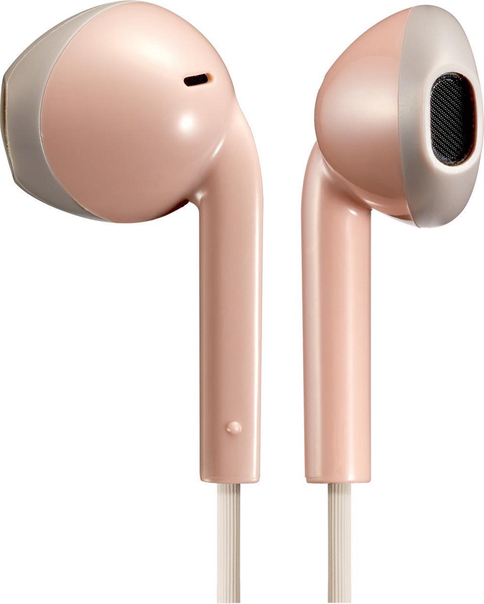 oorbellen, in-ear, pink, koptelefoon, kabel