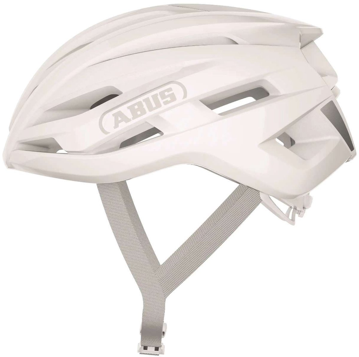 fietshelm, helmp, abus, witte helm, adjustable strap