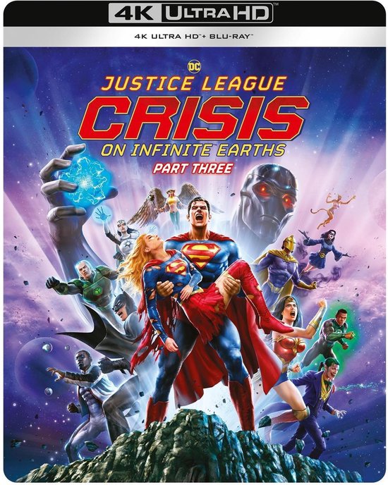 Justice-League-Crisis-On-Infinite-Earths-Part-Three-4K-Ultra-HD-Blu-ray-Limited-Edition-Steelbook Boek, Publicatie, stripboeken, Handschoen, Persoon