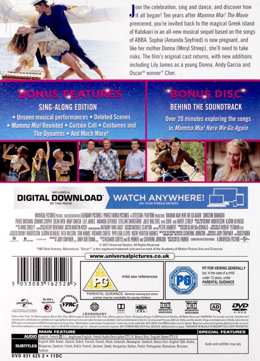 Mamma Mia! Here We Go Again  DVD