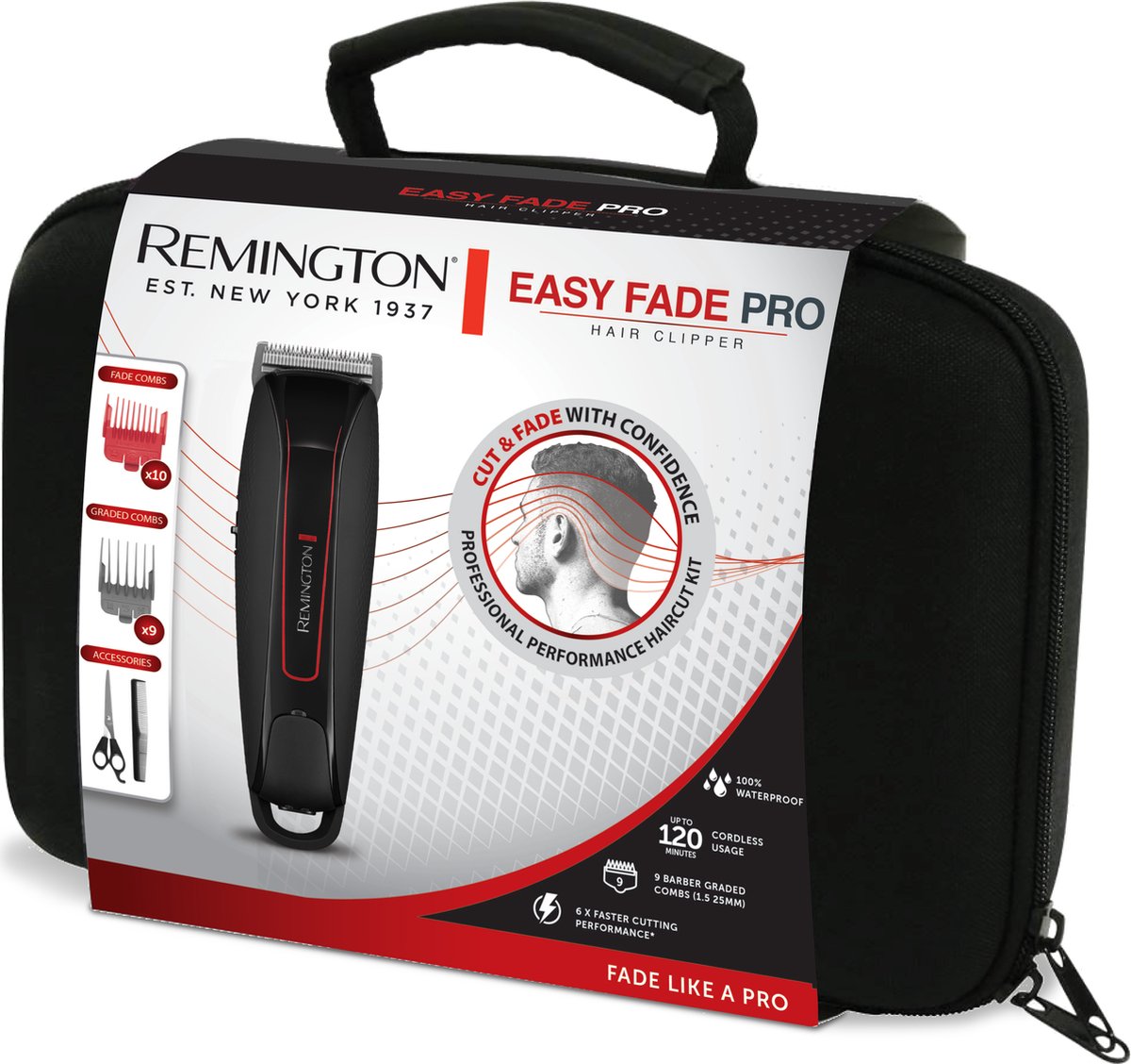 Remington-Easy-FadevUNzsSqgofsk7 Remington Easy Fade Pro Tondeuse - Met Fade Kammen - HC550
