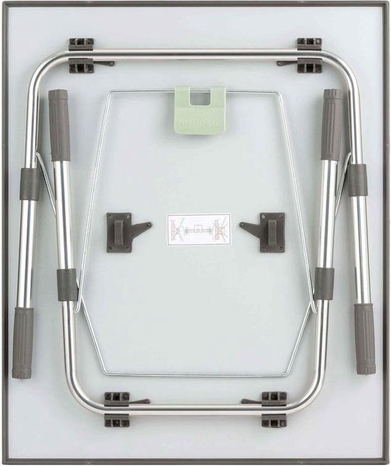 opvouwbare stoel, klein frame, metaaldraad, grijze kleur, klemmen