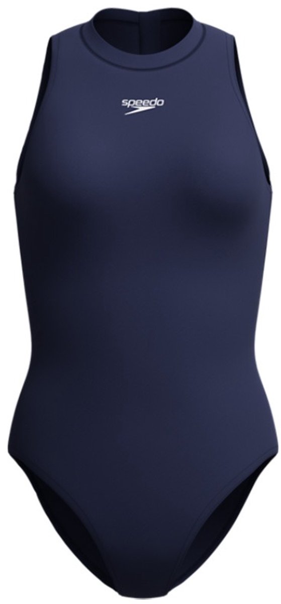 Speedo Maat 40 Hydrasuit Dames Sportbadpak - Badpak Dames met Hoge Bedekking - Zwempak Dames met Borstvoering - Sportbadpak Dames met Ritssluiting - Marine