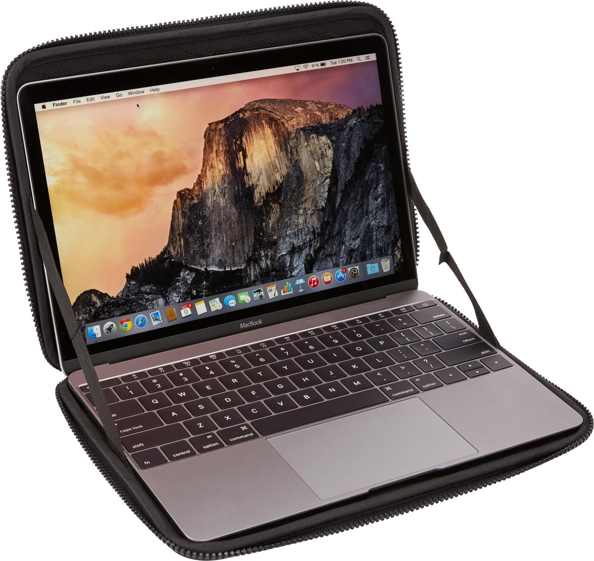 Thule Gauntlet 4 - Laptophoes/ Sleeve - Geschikt voor Macbook - 12 inch - Zwart