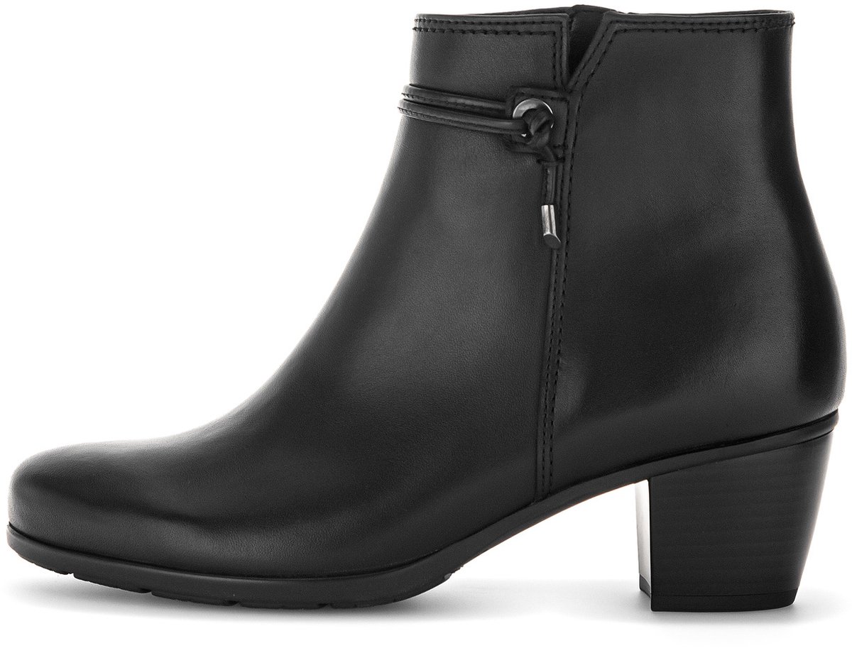 laarzen, hoge hak, black, leren, knoopsluiting