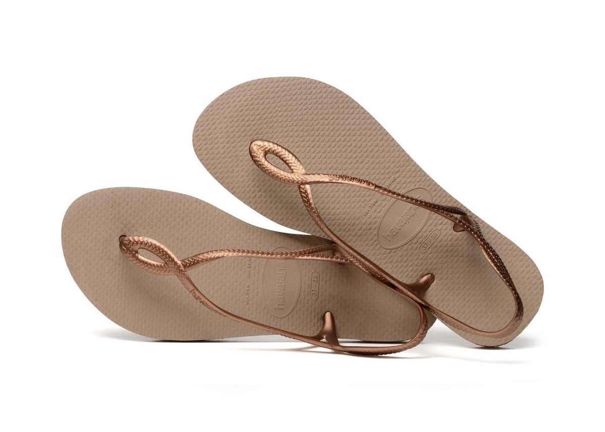 Havaianas - Maat 37/38 - Luna Dames Slippers - Rose Gold/Rose Gold