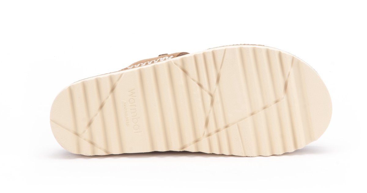 Warmbat - maat 39- Weerona Women Suede Dames Sandalen - Bruin