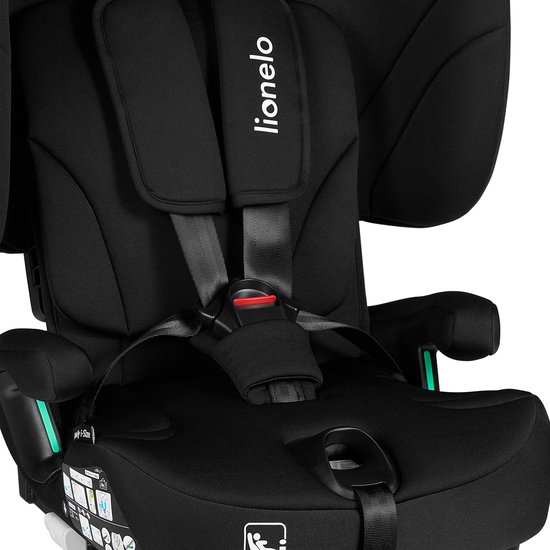 Lionelo Nelly i-Size Autostoel met ISOFIX - 1.5 tot 12 jaar (76-150 cm / 9 - 36 kg / Groep 1 2 3) Opvouwbare Autostoeltje - Extra Brede Zijbescherming - 5 Punts Gordel - Lichtgewicht - Top Tether Alarm - Beensteun - Bekerhouder - voor Kind Peuter