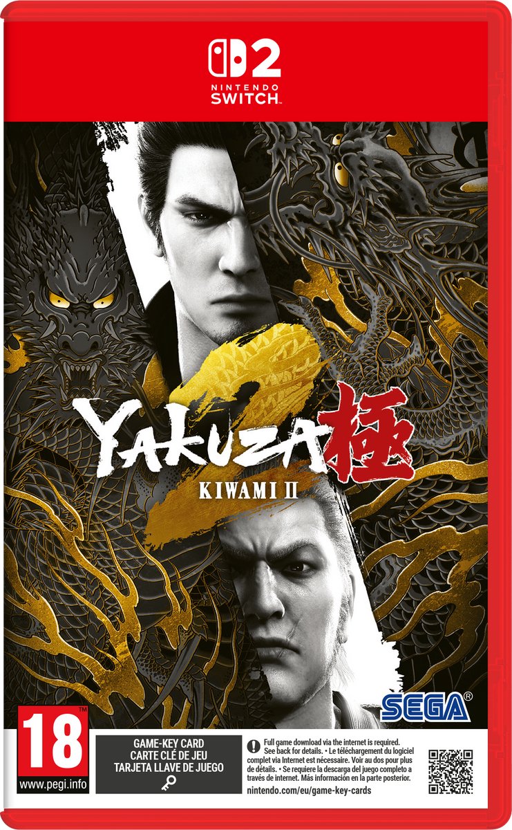 Nintendo Switch, Yakuza, Kiwami II, Game Card, Dragon art