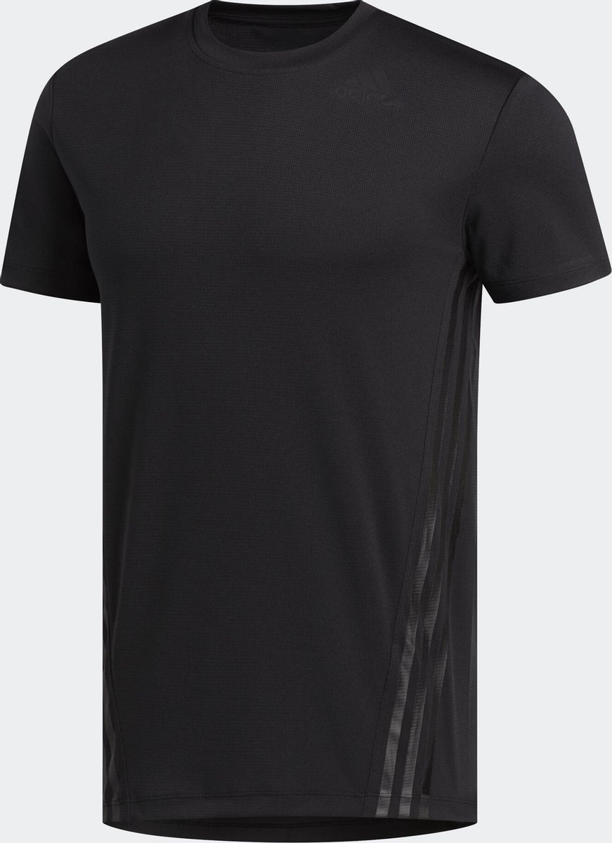t-shirt, korte mouwen, zwart, athletisch, streepdetail