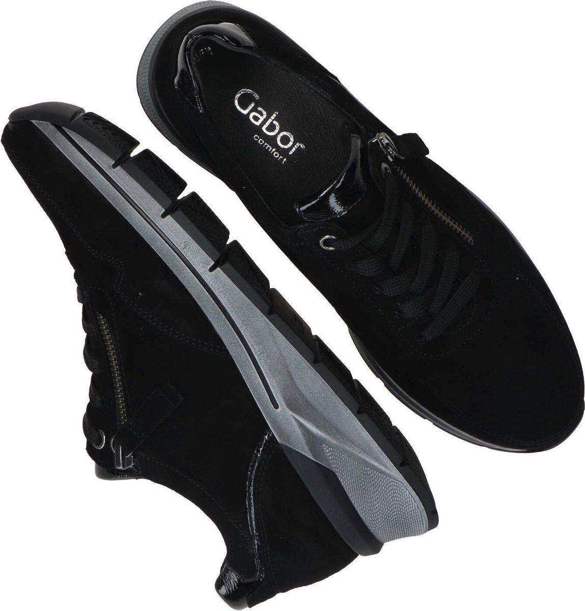 Gabor  - maat 40,5 - 96.587 Dames Sneakers - Zwart