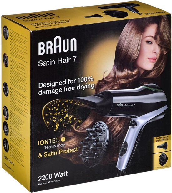 Braun Satin Hair 7 BRHD730E Föhn - IONTEC Technologie - Coolshot - Volume diffuser