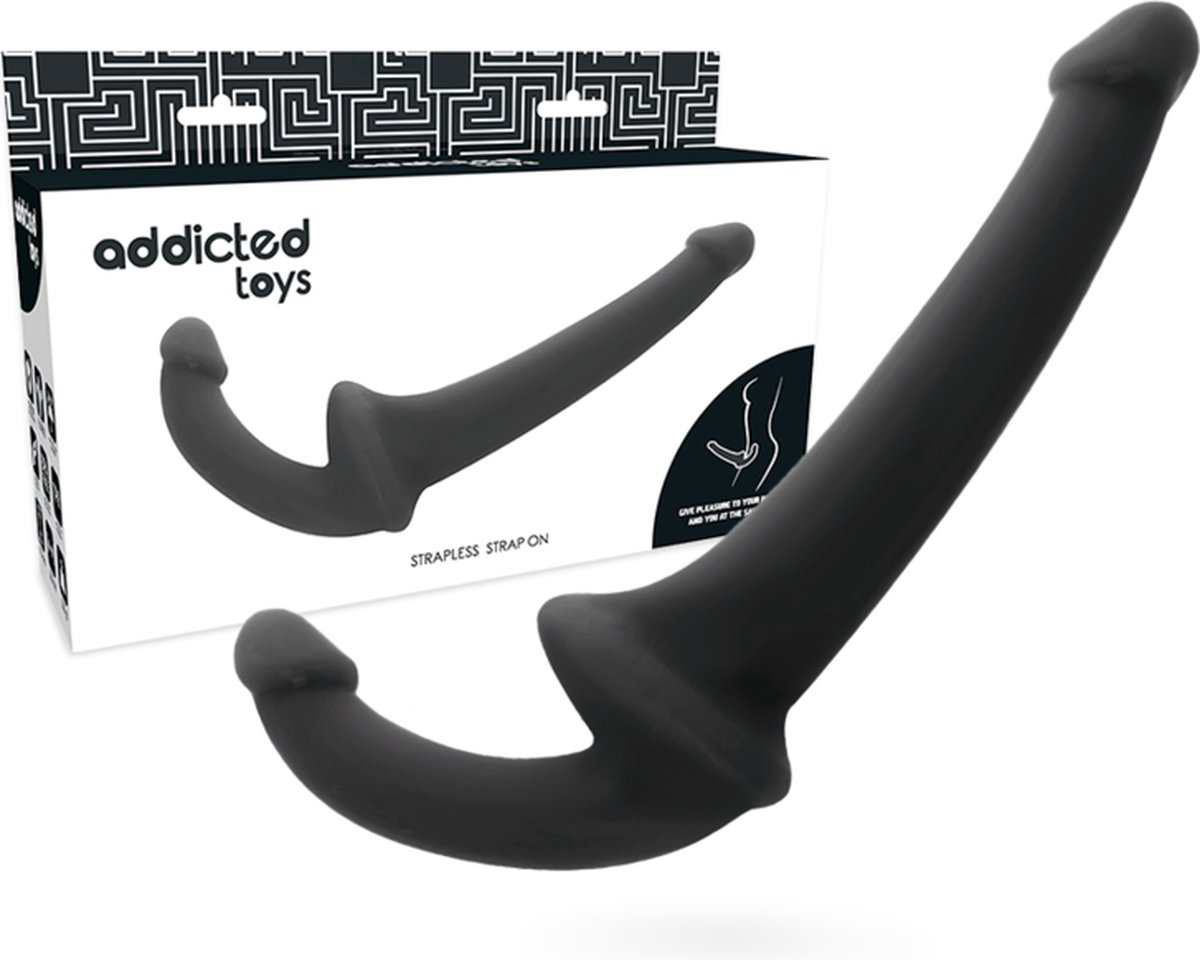 strapless, strap-on,  dildo, butt plug, zwart